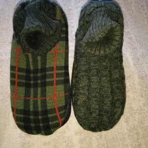 George Men's Green and Black Slipper Socks